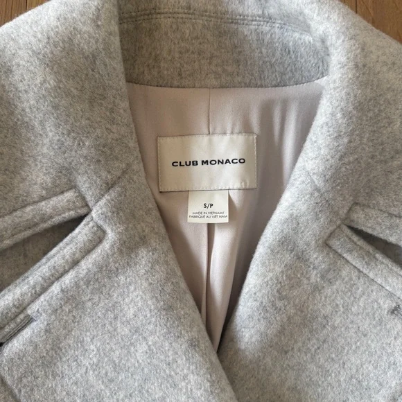 Club Monaco Light Gray Trench Coat - Picture 3 of 4